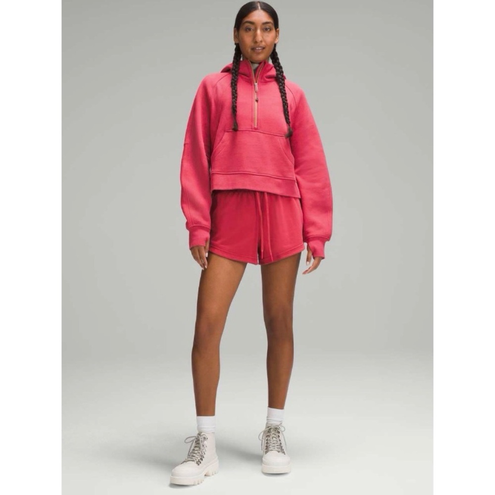 NWT Lululemon Scuba Oversized Half-Zip Hoodie Gold Zip Vintage Rose M/L - Picture 3 of 9